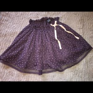 Lili Gaufrette purple polka dot skirt